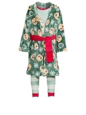 Cocomelon Christmas kids unisex three piece pajama and robe set size 12M NWT